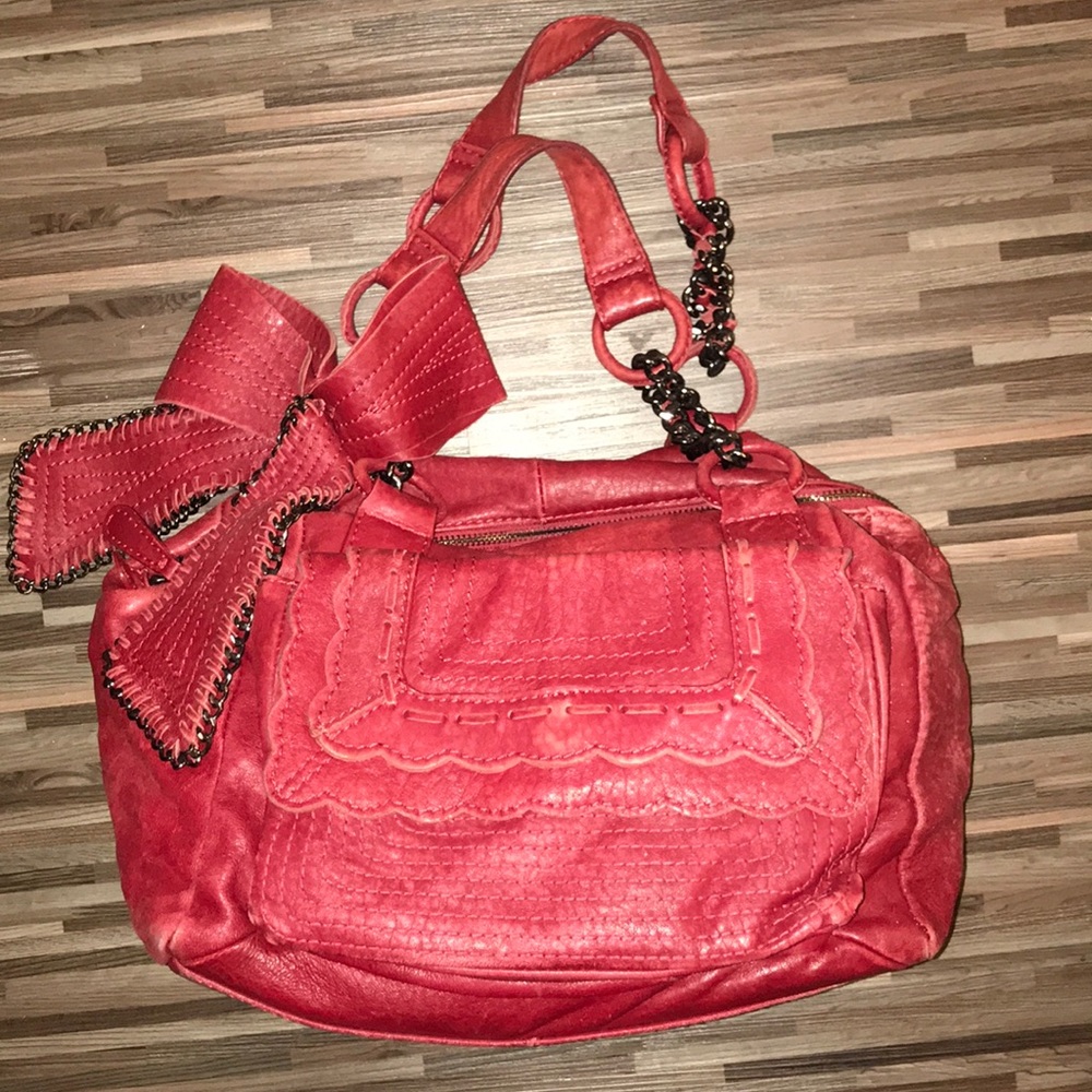 Vince Camuro Red Leather Tote